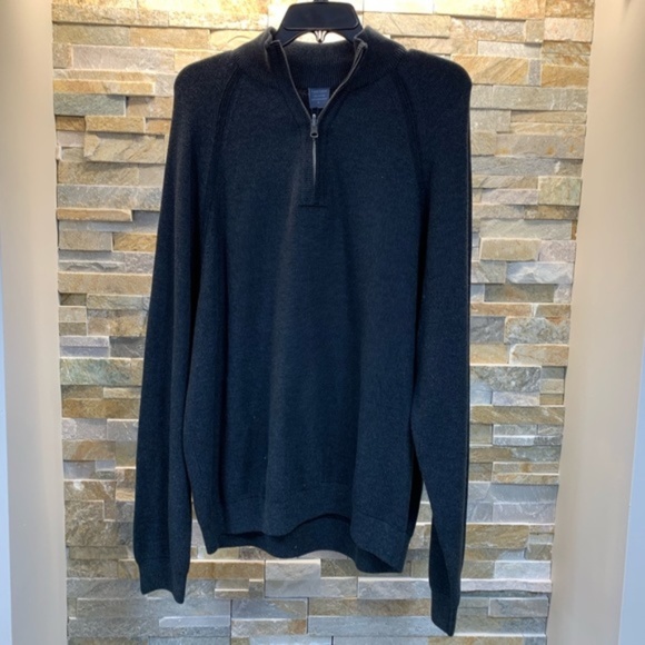 Tailor Vintage Birdseye Reversible 1/4 Zip Knit - Picture 3 of 5